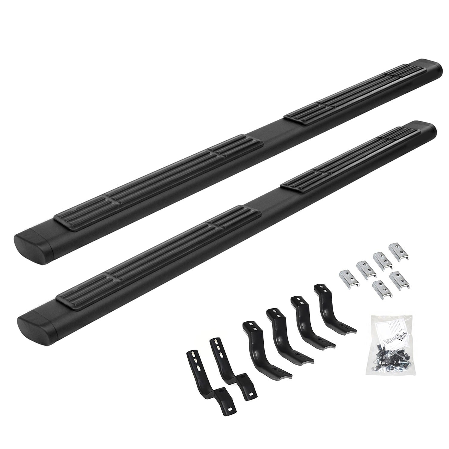 6 Inch OE Xtreme SideSteps With Mounting Bracket Kit Polished Stainless Steel 2001-2006 Silverado/Sierra 1500 HD 2001-2014 Silverado/Sierra 2500 HD/3500 HD Go Rhino