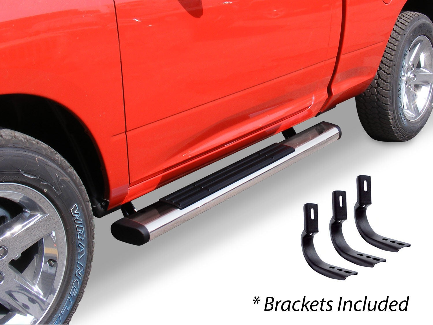 6 Inch OE Xtreme SideSteps With Mounting Bracket Kit Polished Stainless Steel 2004-2014 Ford F-150 Go Rhino