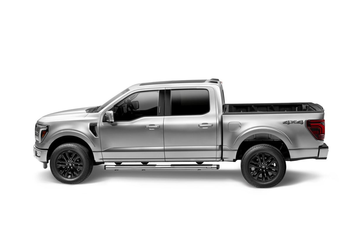 6 Inch OE Xtreme SideSteps With Mounting Bracket Kit Polished Stainless Steel 2015-2026 Ford F-150/ F-250/F-350 Crew Cab Go Rhino