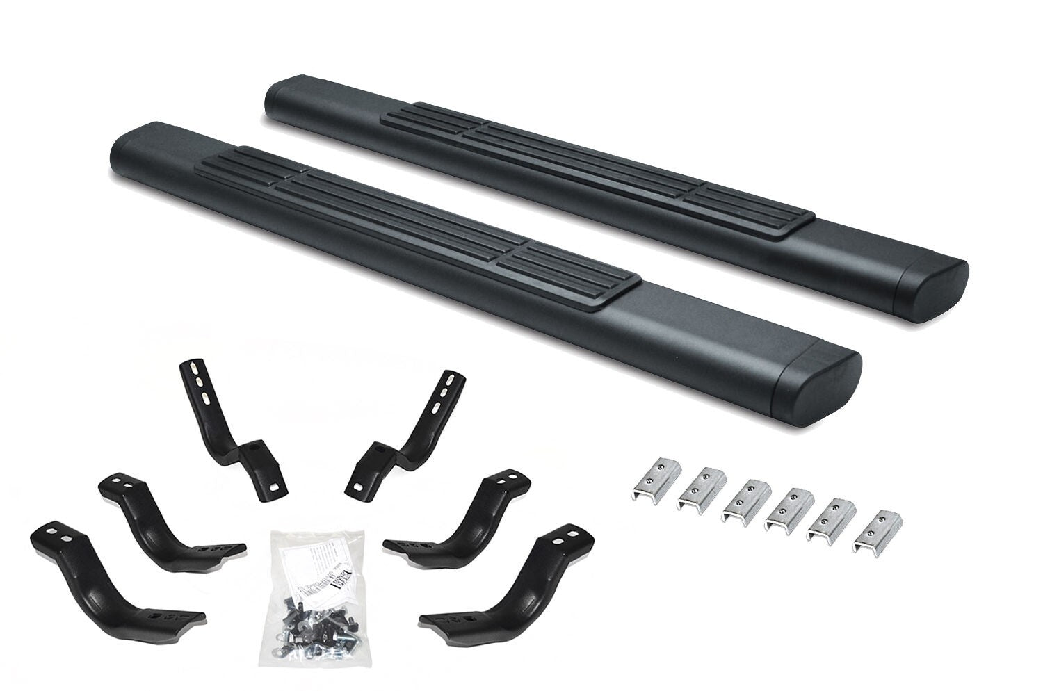 6 Inch OE Xtreme SideSteps With Mounting Bracket Kit Textured Black 1999-2016 Ford F-250/F-350 Standard Cab Go Rhino