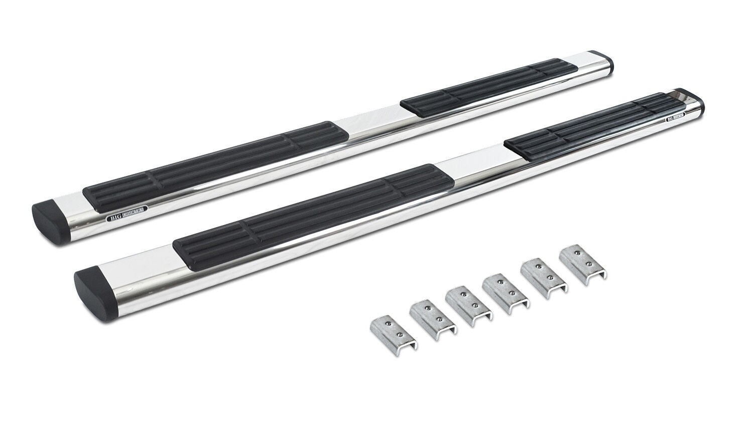 6 Inch OE Xtreme SideSteps With Mounting Bracket Kit Polished Stainless Steel 2019-2026 Ram 1500 Go Rhino