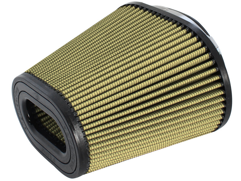 afe Magnum FORCE replacement air filter with a conical design, featuring a textured surface and durable construction for enhanced airflow.