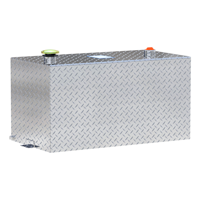 UWS Bright Aluminum 50-Gallon Rectangle Aluminum Transfer Tank Model TT-50-R-T-P