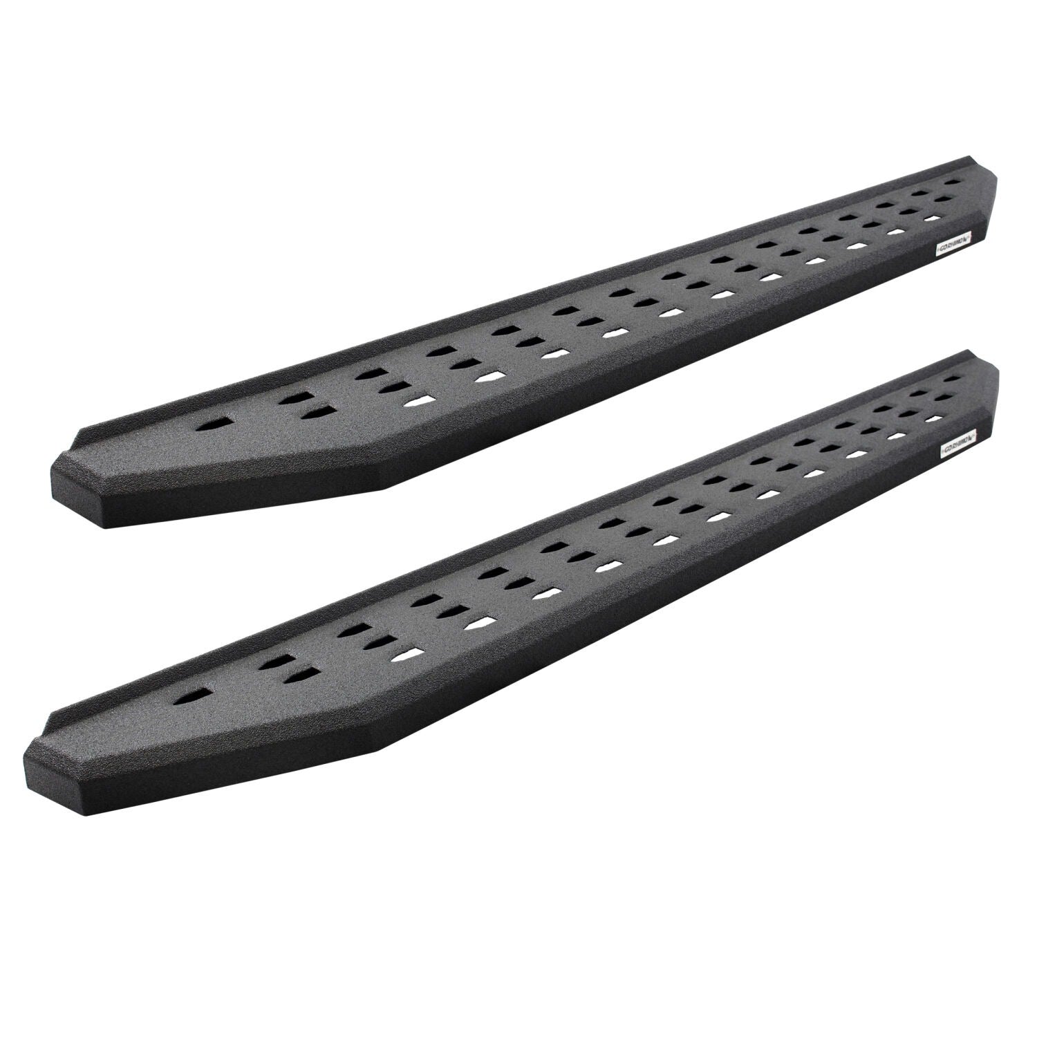 RB20 Running Boards With Mounting Brackets & 2 Pairs of Drop Steps Kit Protective Bedliner Coating 2015-2018 Ram 1500 Go Rhino
