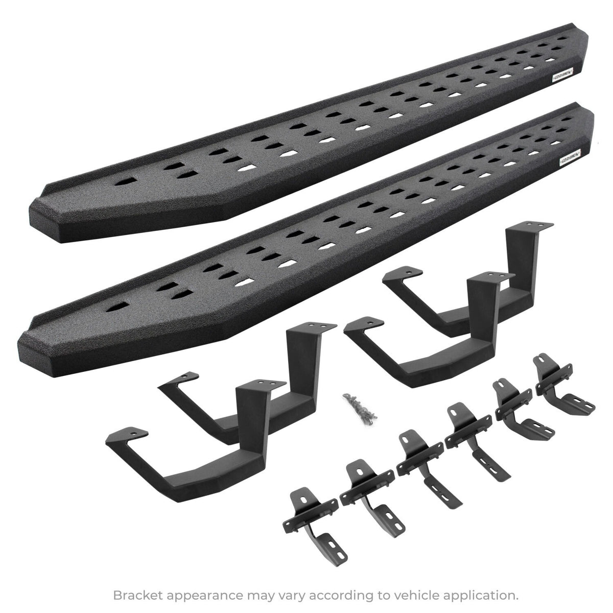 RB20 Running Boards With Mounting Brackets & 2 Pairs of Drop Steps Kit Textured Black 2015-2026 Colorado/Canyon Go Rhino