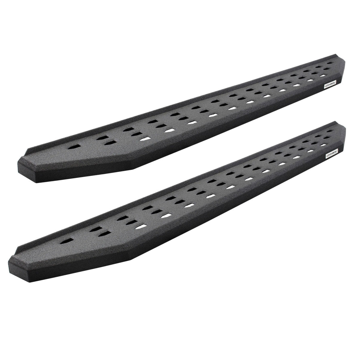 RB20 Running Boards With Mounting Brackets & 2 Pairs of Drop Steps Kit Protective Bedliner Coating 2015-2018 Ram 1500 Extended Cab Go Rhino