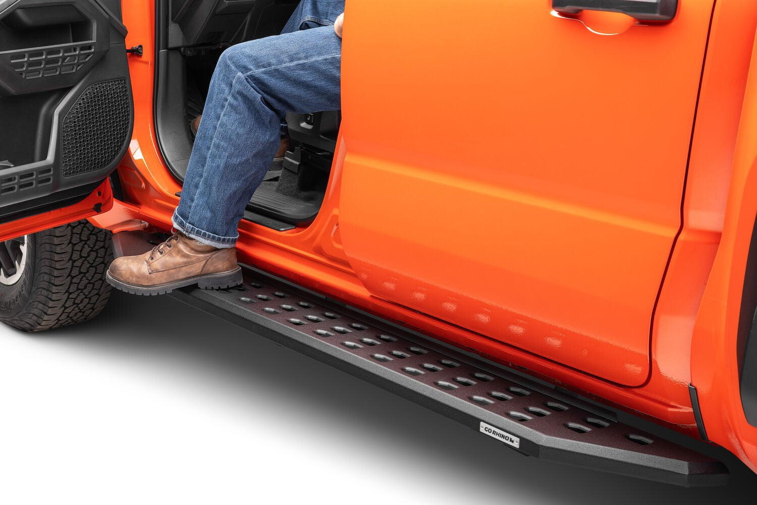 RB20 Running Boards W/ Bracket Kit Textured Black 2025-2026 Toyota 4Runner Go Rhino