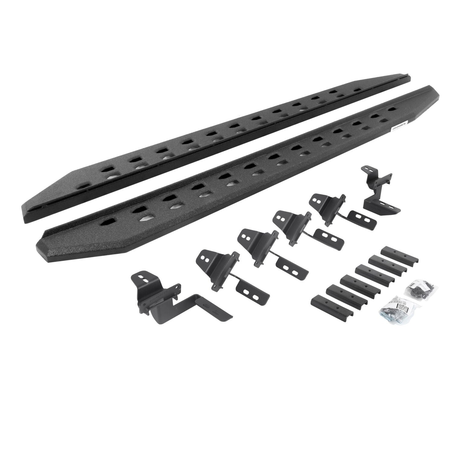 RB20 Slim Line Running Boards With Mounting Brackets Protective Bedliner Coating For 2007-2018 Jeep Wrangler JK 4 Door Go Rhino