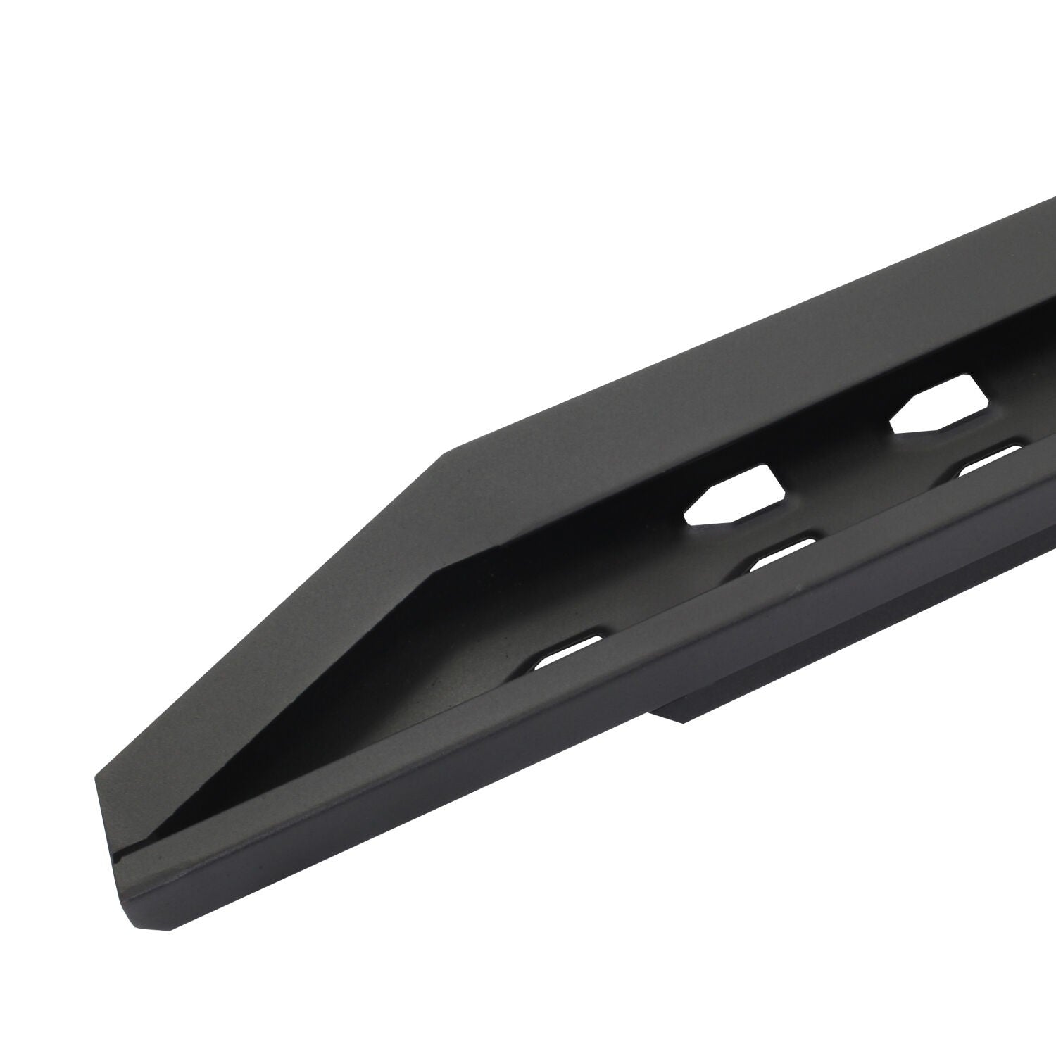 RB10 Slim Line Running Boards With Mounting Brackets Angled Textured Black 2020-2025 Jeep Gladiator Go Rhino