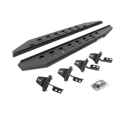 RB20 Slim Line Running Boards With Mounting Brackets Protective Bedliner Coating For 2007-2018 Jeep Wrangler JK 2 Door Go Rhino