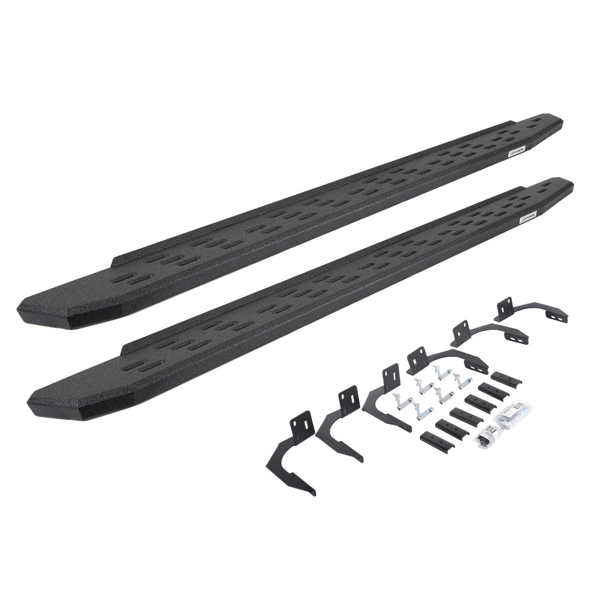 RB30 Running Boards with Mounting Bracket Kit Protective Bedliner Coating 2009-2014 Dodge Ram 1500 Go Rhino