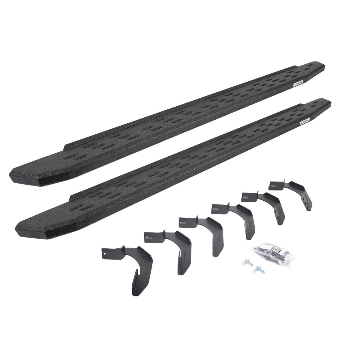RB30 Running Boards with Mounting Bracket Kit Protective Bedliner Coating 2004-2014 Ford F-150 Extended Cab Go Rhino