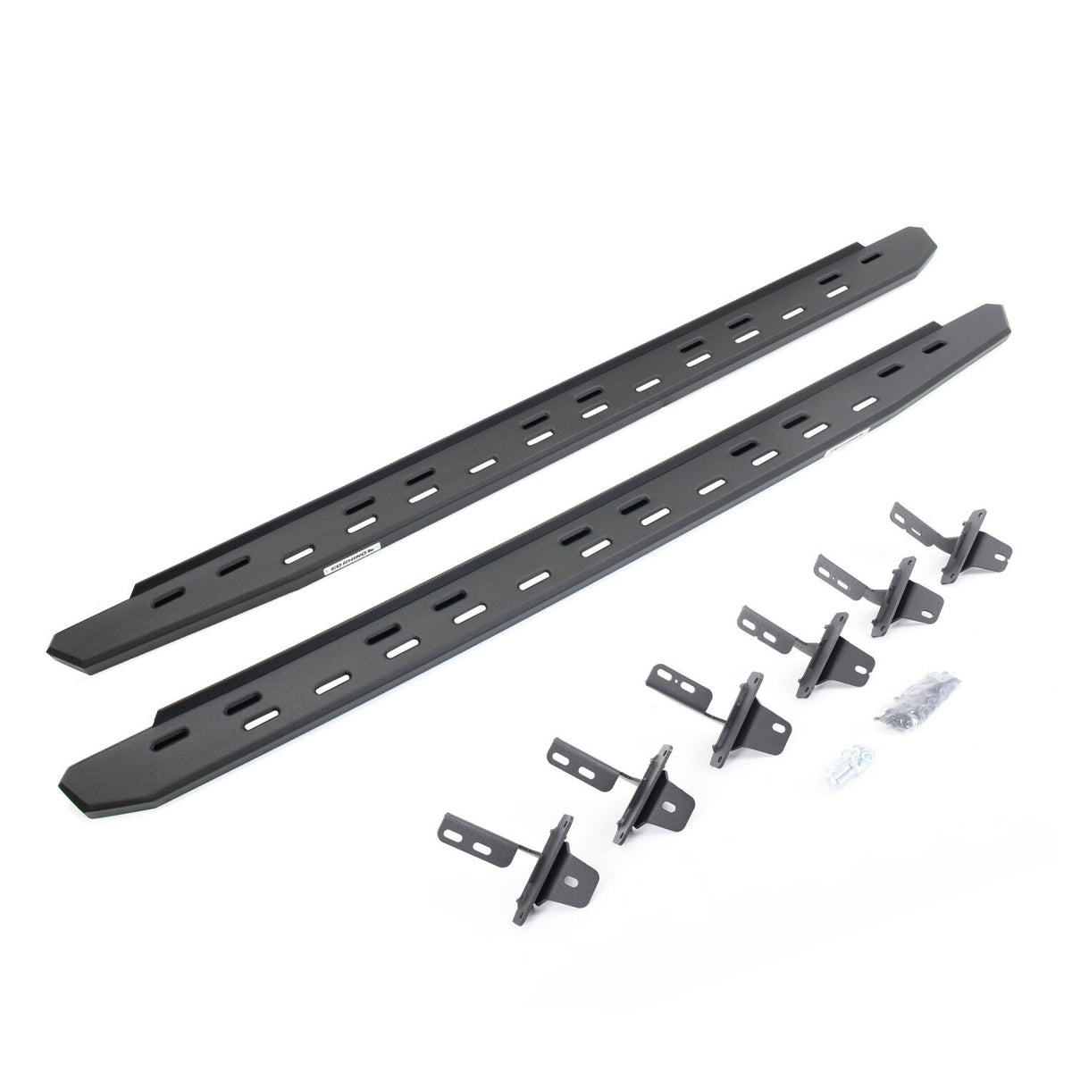 RB30 Slim Line Running Boards with Mounting Bracket Kit Textured Black 2021-2024 Ford Bronco Go Rhino