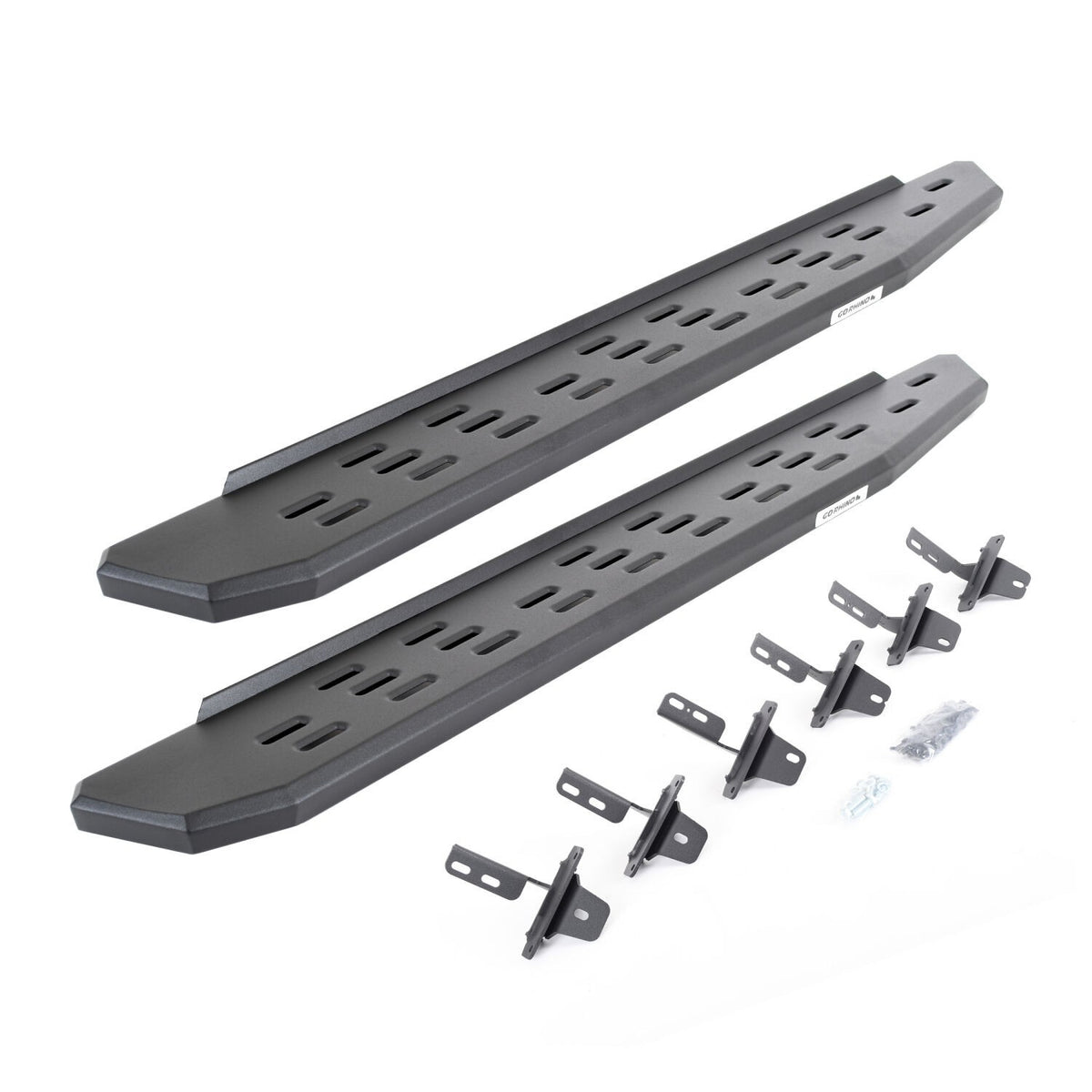 RB30 Running Boards with Mounting Bracket Kit Textured Black 2021-2025 Ford Bronco Go Rhino