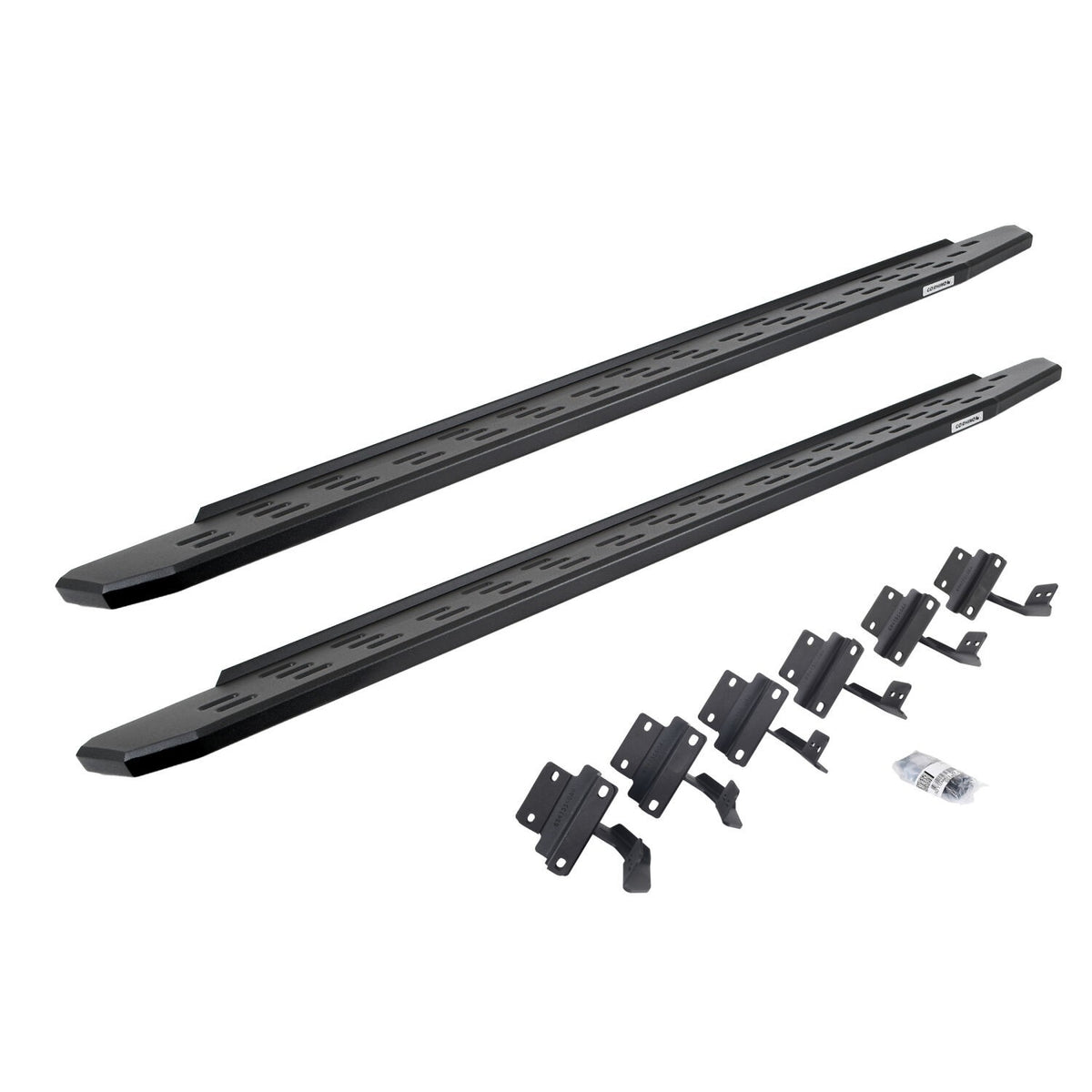 RB30 Running Boards with Mounting Bracket Kit Textured Black 2015-2025 Ford F-150/ F-250/F-350 Go Rhino
