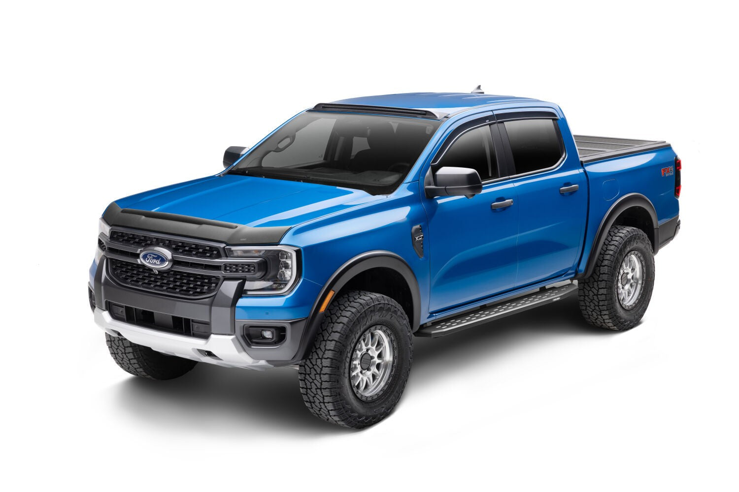 RB30 Running Boards with Mounting Bracket Kit Textured Black 2019-2026 Ford Ranger Go Rhino