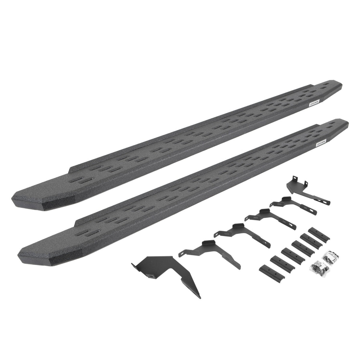 RB30 Running Boards with Mounting Bracket Kit Protective Bedliner Coating 2019-2026 Ford Ranger Go Rhino