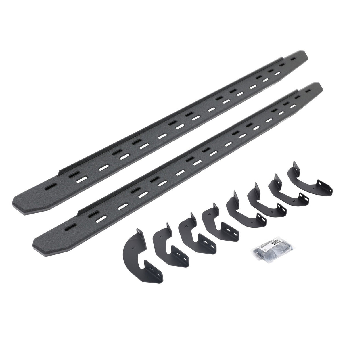 RB30 Slim Line Running Boards with Mounting Bracket Kit Protective Bedliner Coating 2007-2021 Toyota Tundra Extended Cab Go Rhino
