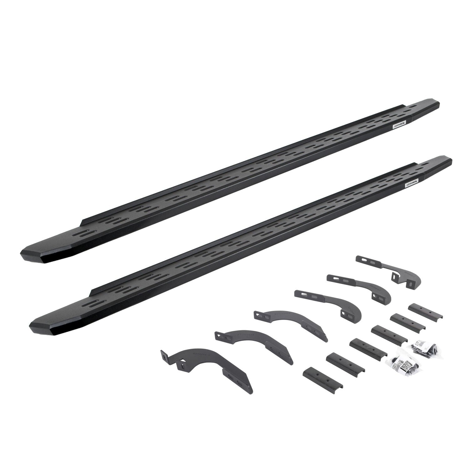 RB30 Running Boards W/Mounting Bracket Kit Textured Black 2024-2026 Toyota Tacoma Extended Cab Go Rhino