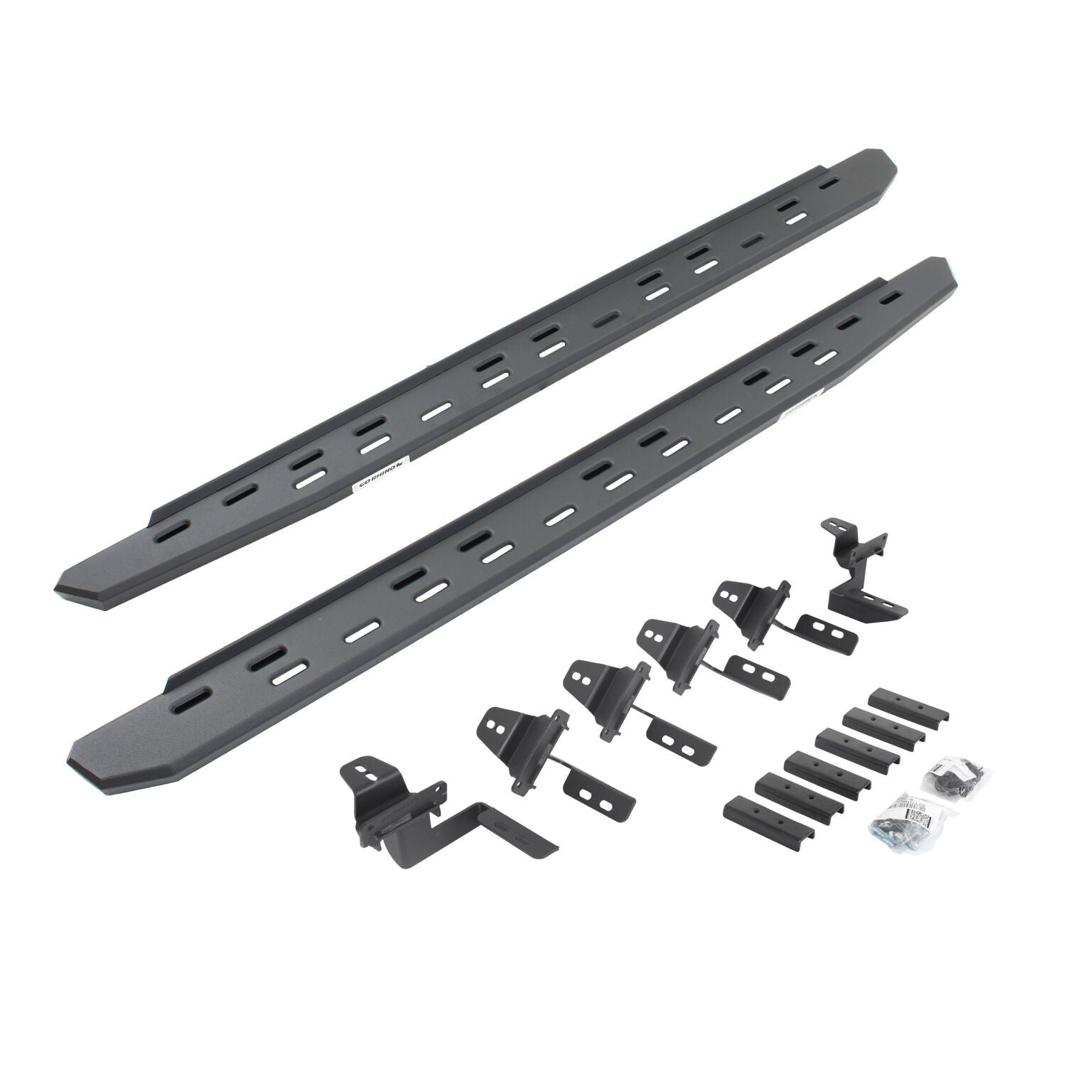 RB30 Slim Line Running Boards with Mounting Bracket Kit Textured Black For 2007-2018 Jeep Wrangler JK 4 door Go Rhino