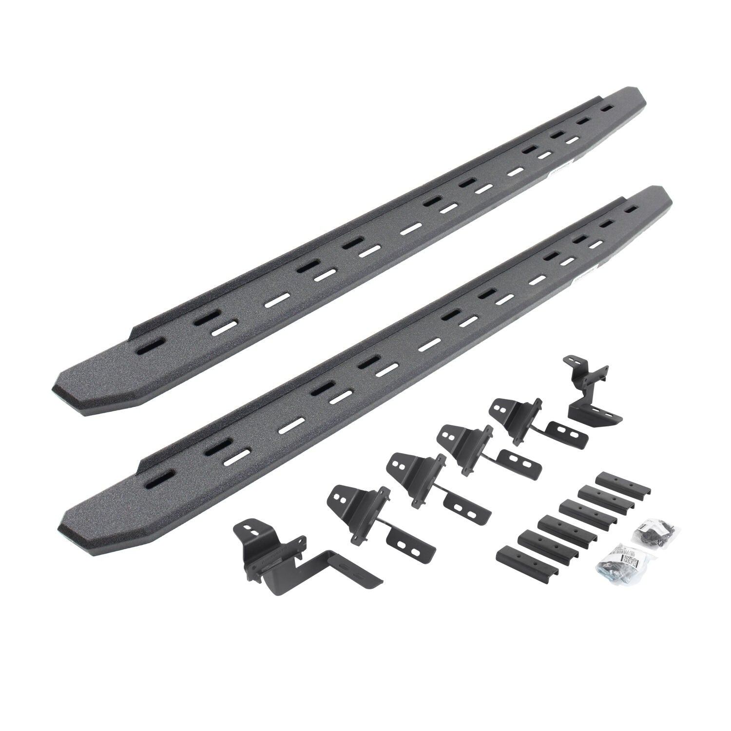 RB30 Slim Line 68 Inch Running Boards with Mounting Bracket Kit Protective Bedliner Coating For 2007-2018 Jeep Wrangler JK Go Rhino