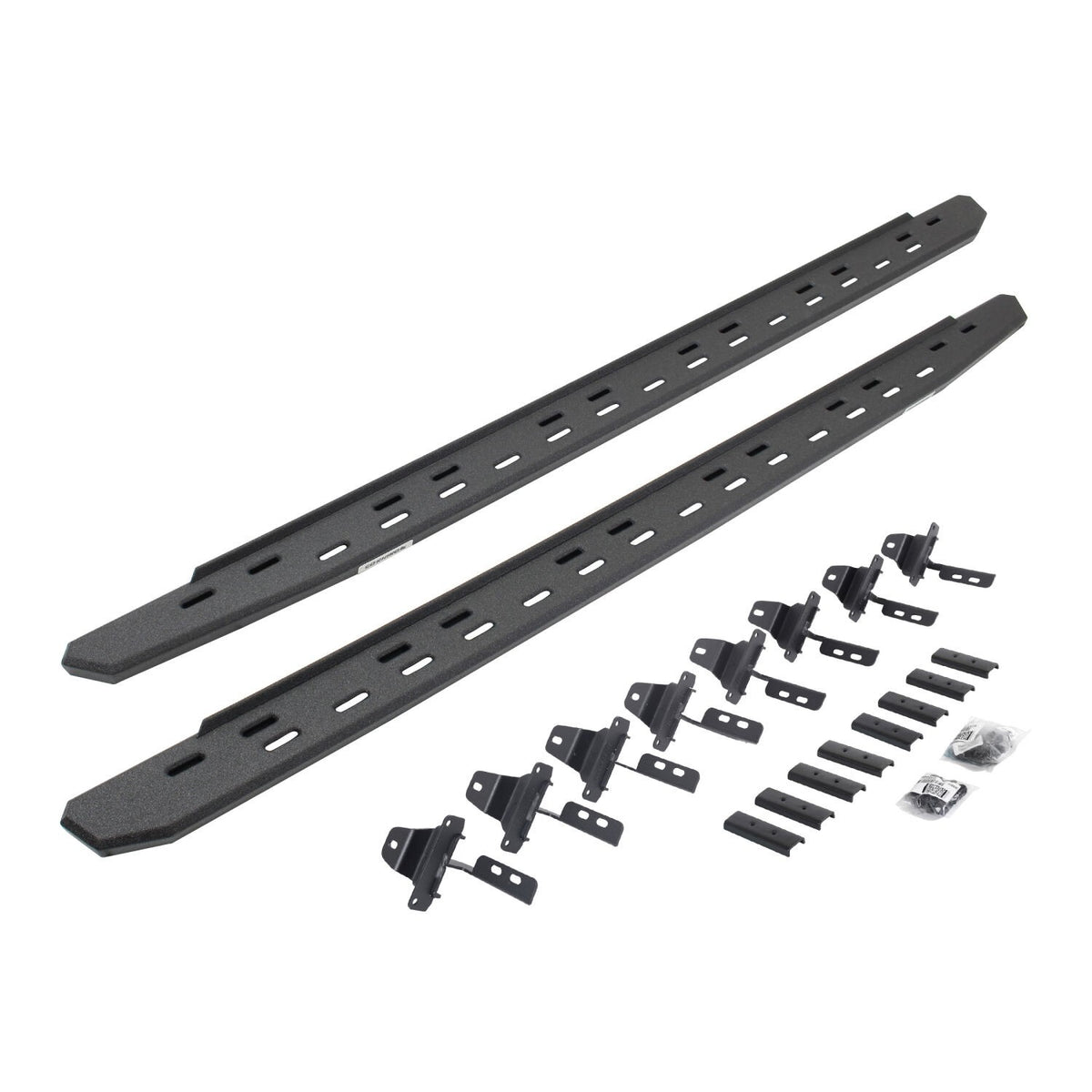 RB30 Slim Line Running Boards with Mounting Bracket Kit Protective Bedliner Coating 2020-2025 Jeep Gladiator Go Rhino