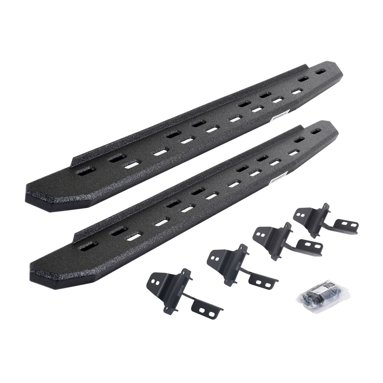 RB30 Slim Line 48 Inch Running Boards with Mounting Bracket Kit Protective Bedliner Coating For 2007-2018 Jeep Wrangler JK Go Rhino