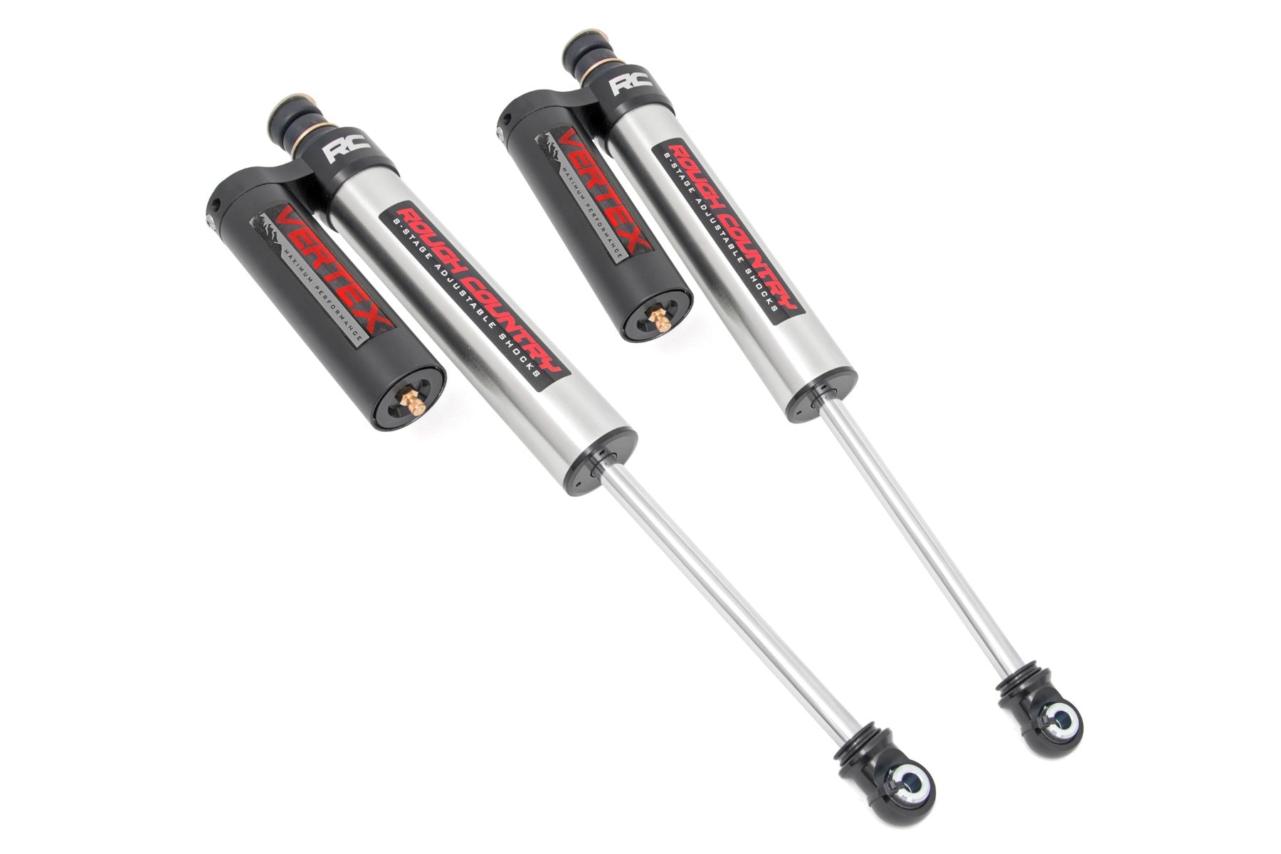 Vertex 2.5 Reservoir Front Shocks 4.5-8 Inch Ford F-250 Super Duty 4WD (05-26) Rough Country
