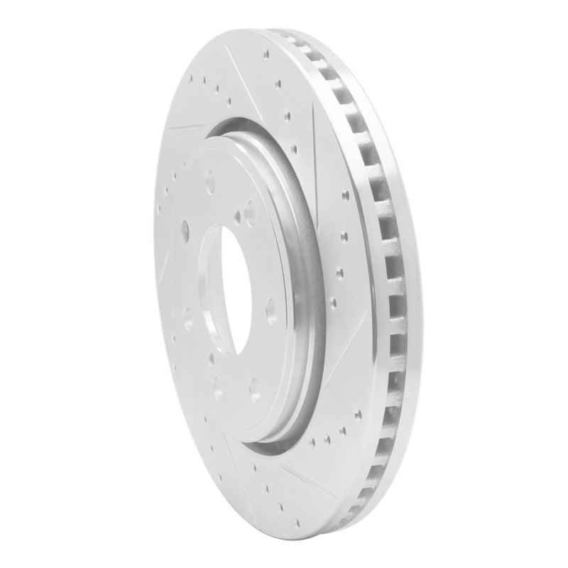 R1 10-14 Ford F-150 4WD Front Right Drilled & Slotted Silver Brake Rotor