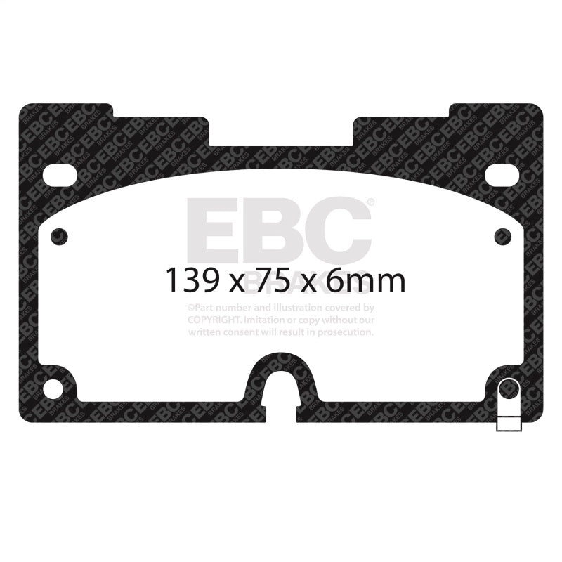 EBC 2019+ Chevrolet Silverado 1500 (2WD) Yellowstuff Front Brake Pads