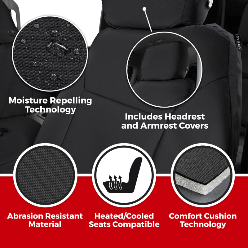 Covercraft 21-24 Ford F150 Endura PrecisionFit Custom Front Row Seat Covers - Charcoal/Silver