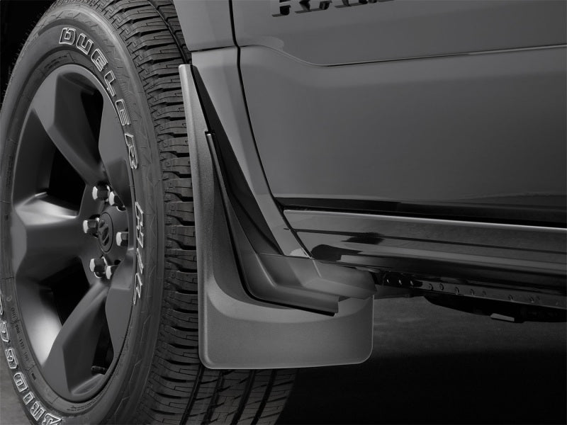 WeatherTech 19+ Dodge Ram w/o Factory Flares Front No Drill Mudflaps - Black