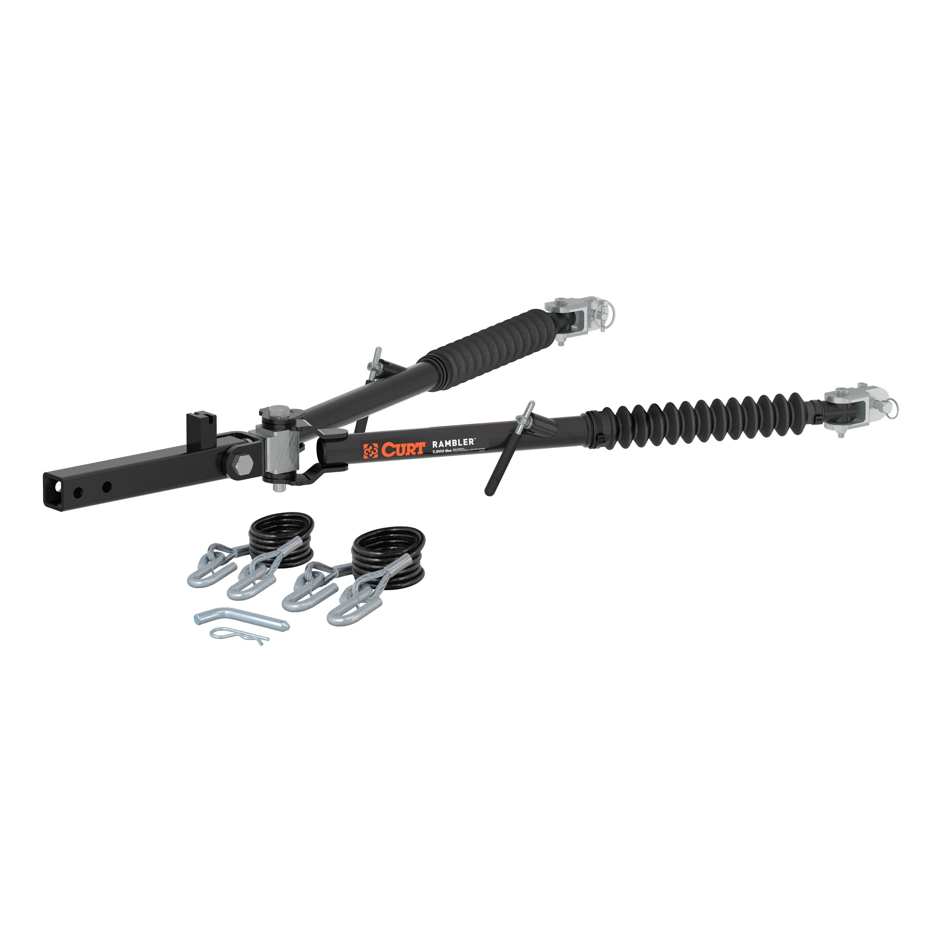CURT Rambler Steel RV Tow Bar, 7,500 Pounds, 2-Inch Shank Model 70001