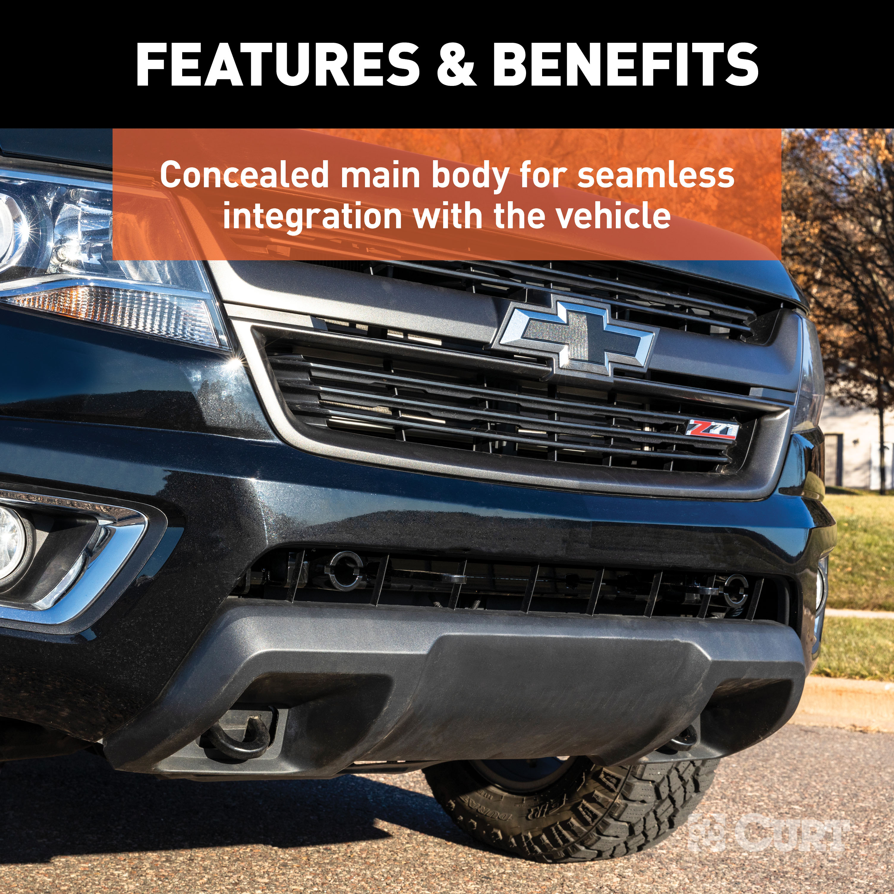 CURT Custom Tow Bar Base Plate Brackets for Dinghy Towing, Fits Select Chevrolet Colorado, GMC Canyon Model 70107