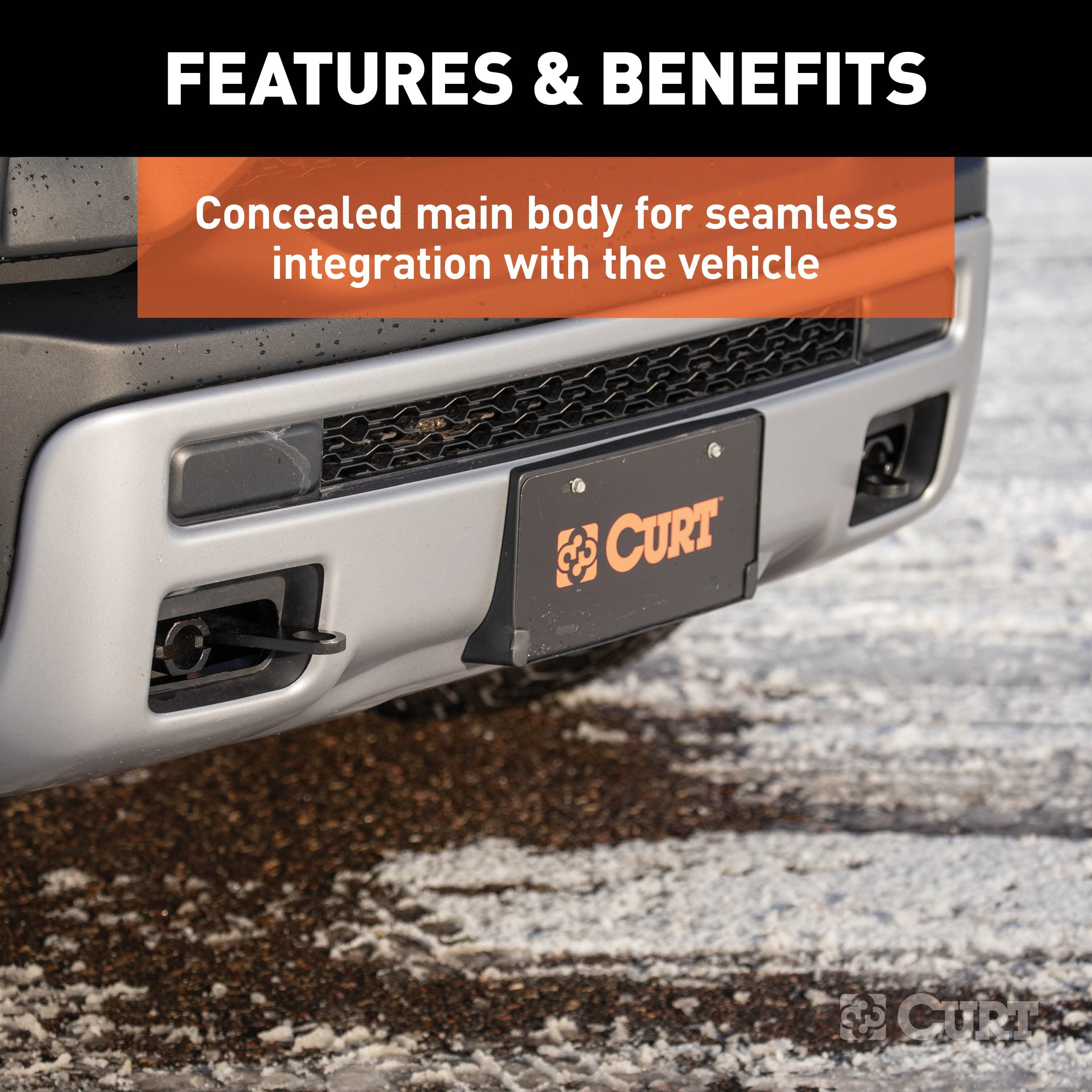 CURT Custom Tow Bar Base Plate Brackets for Dinghy Towing, Fits Select Ram 1500 Model 70121