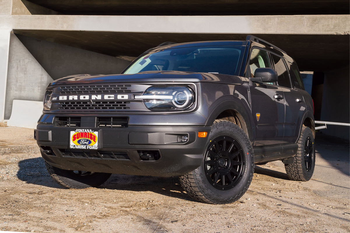Ricochet 17 X 8 / 5 X 108 / 38 MM / 6 Inch Back Space Satin Black, ICON Alloys