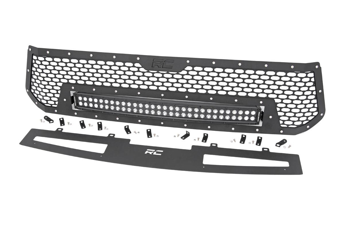 Mesh Grille 30 Inch Dual Row LED Black Toyota Tundra 2WD/4WD (2014-2017) Rough Country