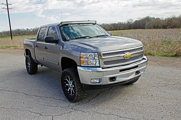 LED Light Mount Upper Windshield 50 Inch Curved Silverado/Sierra 1500/1500 SUV/2500HD/3500HD (07-14) Rough Country