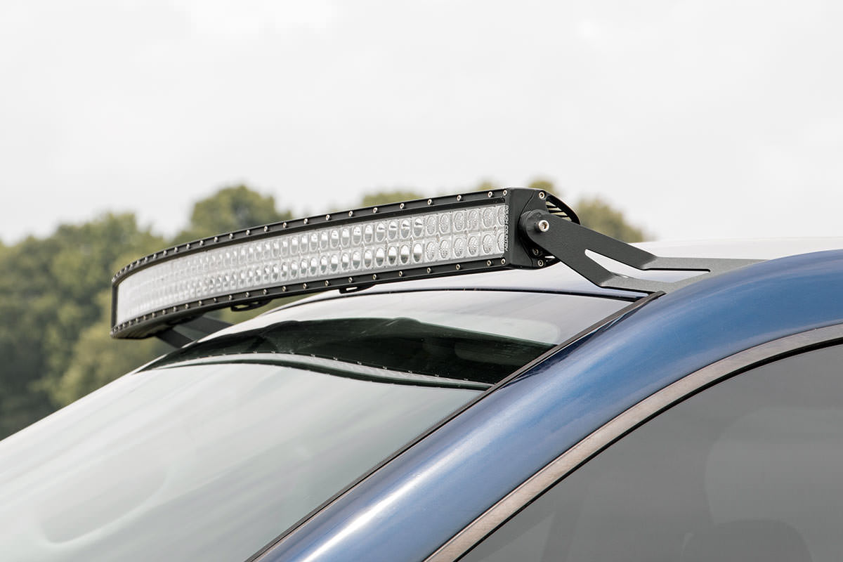 LED Light Mounts Upper Windshield 54 Inch Curved Ram 2500/3500 (03-10) Rough Country
