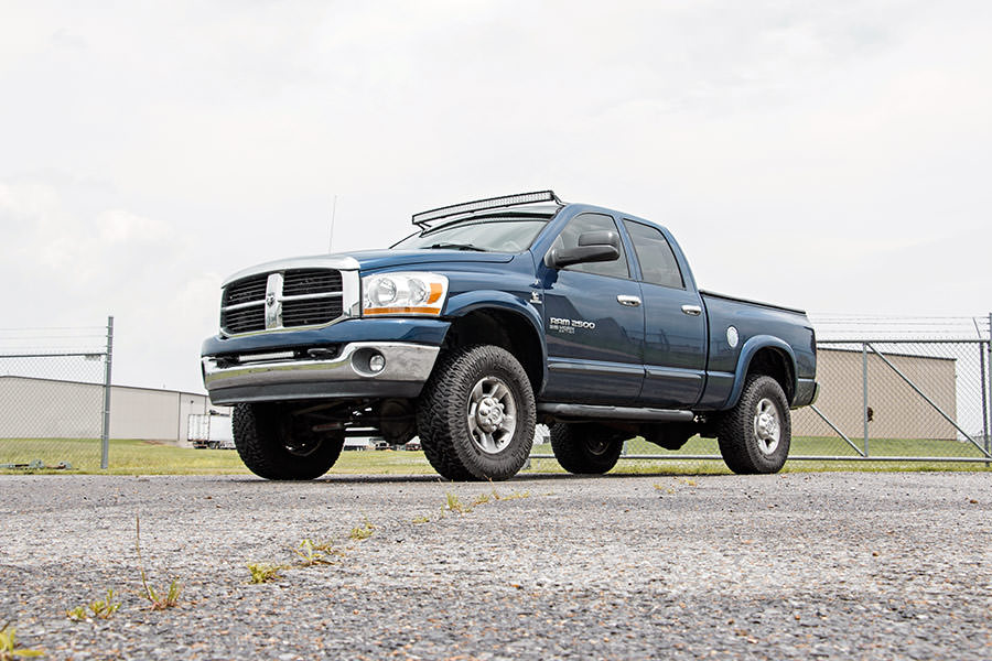 LED Light Mounts Upper Windshield 54 Inch Curved Ram 2500/3500 (03-10) Rough Country
