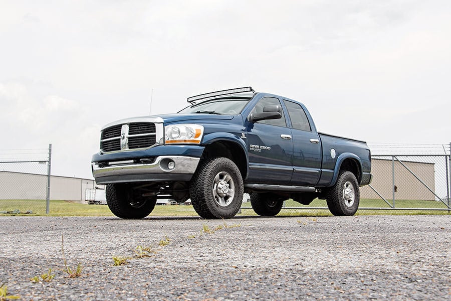LED Light Mount Upper Windshield 54 Inch Curved Ram 1500 2WD/4WD (02-08) Rough Country
