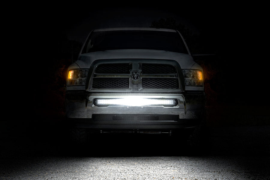 LED Light Kit Bumper Mount 40 Inch Black Dual Row Ram 2500/3500 4WD (11-18) Rough Country