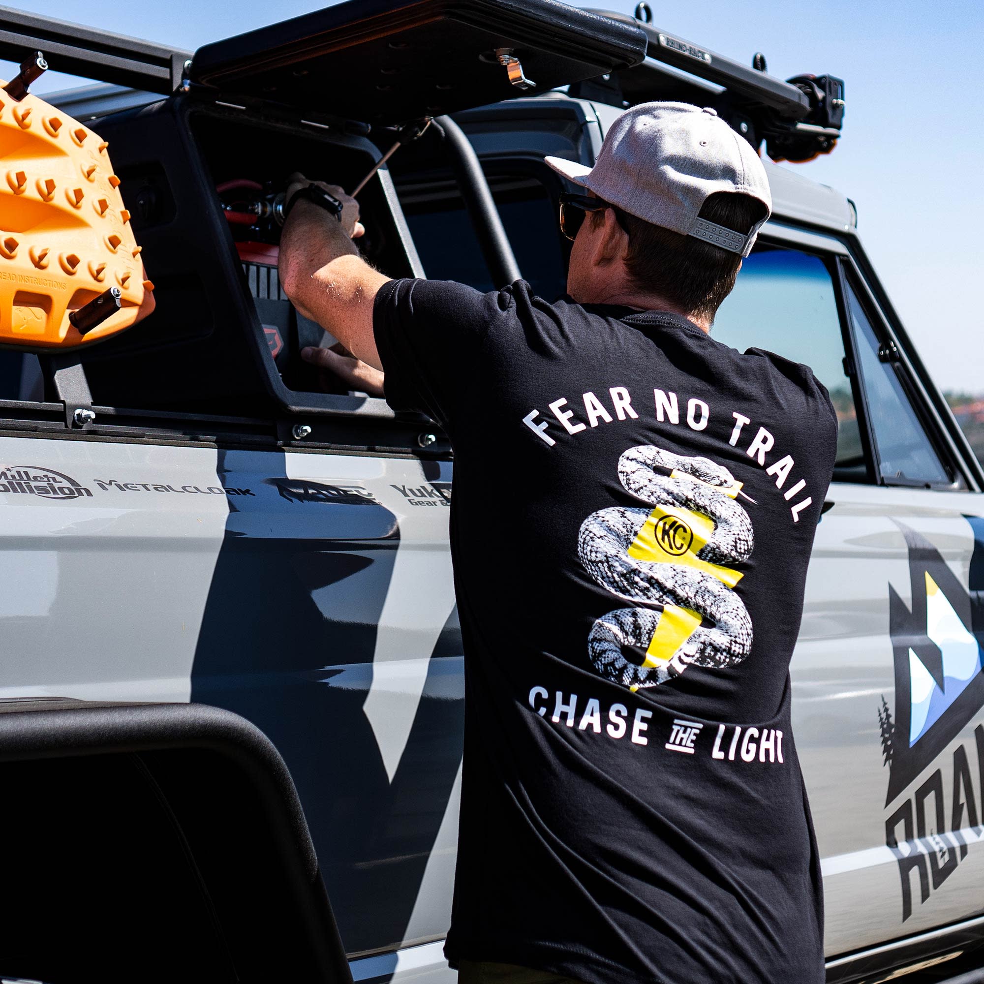 KC HiLiTES FEAR NO TRAIL T-SHIRT BLACK MED - 70619