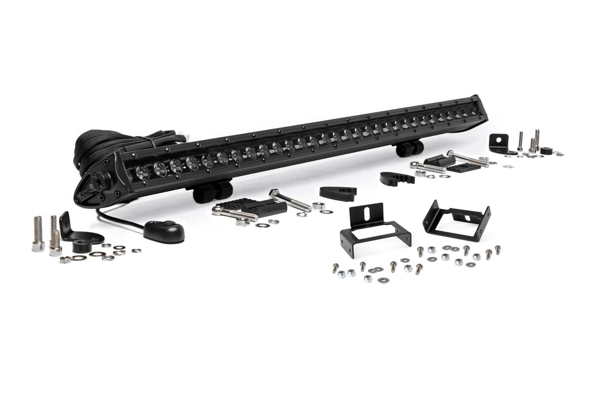 LED Light Kit Grill Mount 30 Inch Black Single Row Ford F-250/F-350 Super Duty (11-16) Rough Country