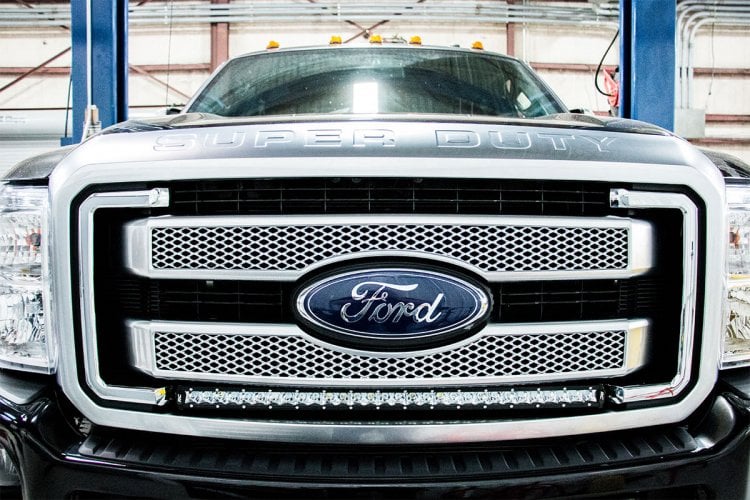 LED Light Kit Grill Mount 30 Inch Black Single Row Ford F-250/F-350 Super Duty (11-16) Rough Country
