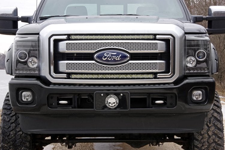 LED Light Kit Grill Mount 30 Inch Black Single Row Pair Ford F-250/F-350 Super Duty (11-16) Rough Country