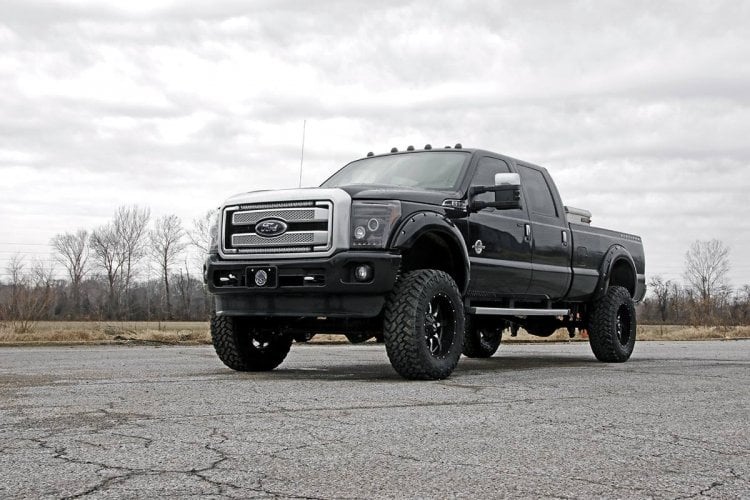 LED Light Kit Grill Mount 30 Inch Black Single Row Pair Ford F-250/F-350 Super Duty (11-16) Rough Country