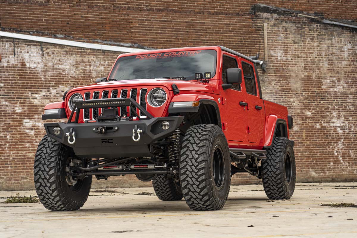Quad LED Light Kit Cowl Mount 2 Inch Black Pairs Spot Jeep Gladiator JT/Wrangler JL (18-26) Rough Country