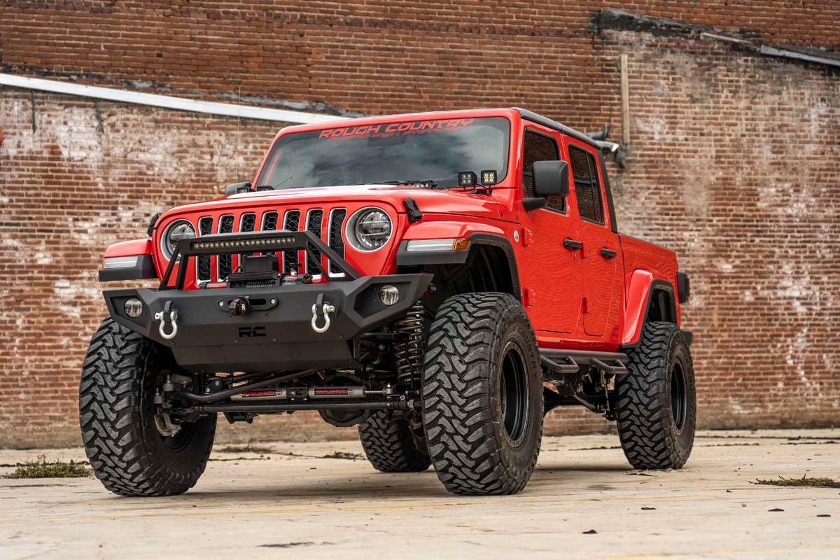 LED Light Kit Quad Cowl Mount 2 Inch Black Amber DRL Jeep Gladiator JT/Wrangler JL (18-26) Rough Country