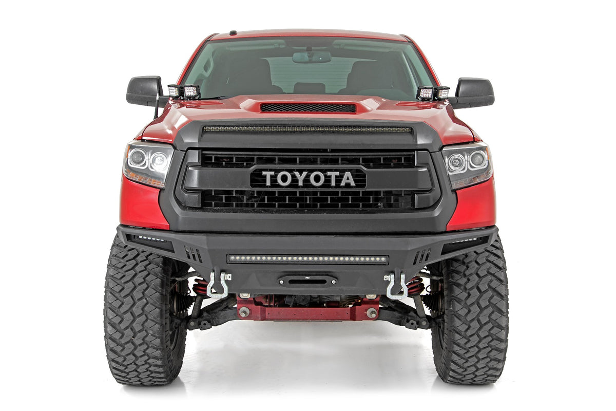 LED Light Kit Ditch Mount Dual 2 Inch Black Pairs Flood Toyota Tundra (14-21) Rough Country